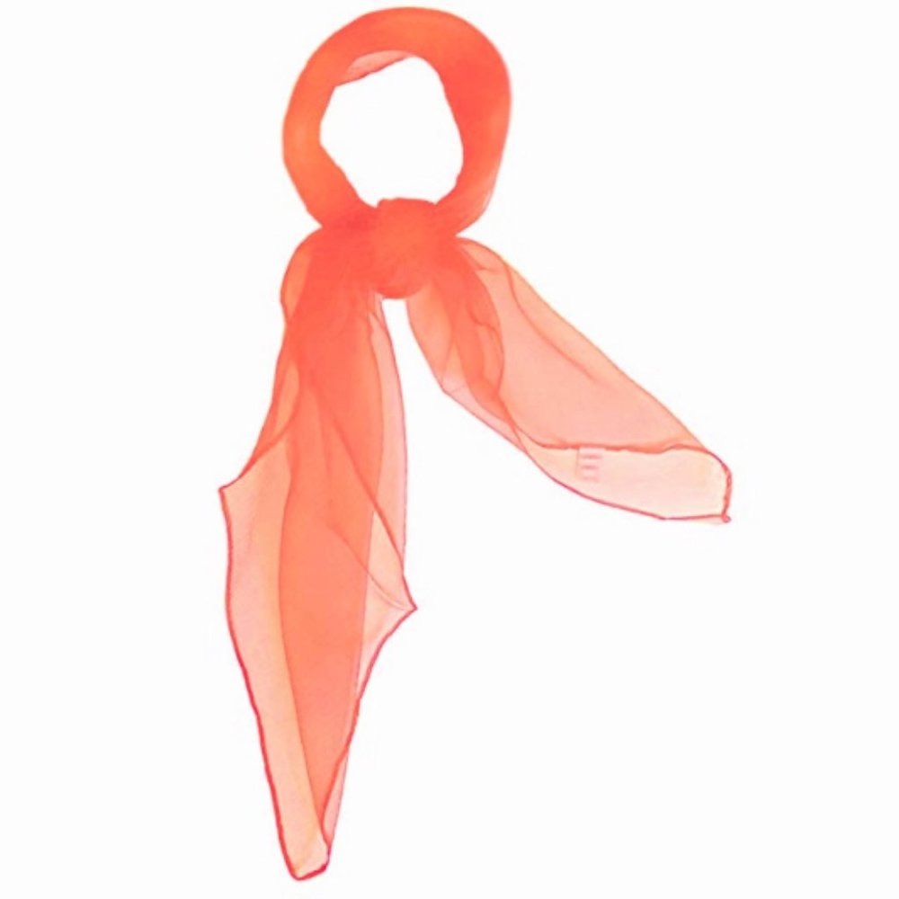 Salmon Pinup Nylon chiffon head scarf rockabilly Retro